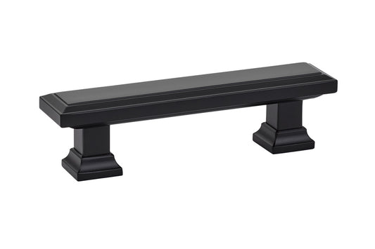 Emtek 86299US19 Geometric Rectangular Cabinet Pull with 3" Center to Center Flat Black Finish