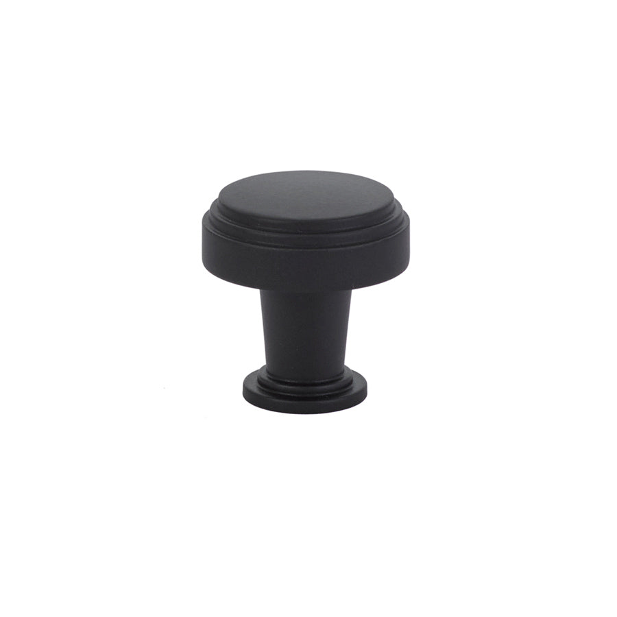 Emtek 86432US19 Newport 1-1/4" Cabinet Knob Flat Black Finish