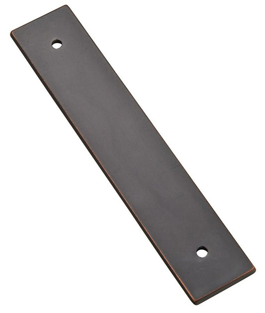 Emtek 86435US10B Art Deco Rectangular Backplate for Cabinet Pull with 4" Center to Center Oil Rubbed Bronze Finish