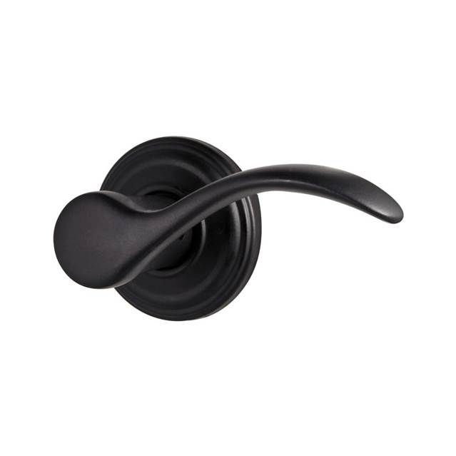 Kwikset 966PMLRH-514V1 Right Hand Pembroke Lever Interior Single Cylinder Handleset Trim with New Chassis Matte Black Finish