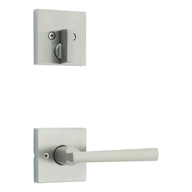 Kwikset 971MRLSQT-15V1 Single Cylinder Interior Montreal Lever Trim with Square Rose New Chassis Satin Nickel Finish