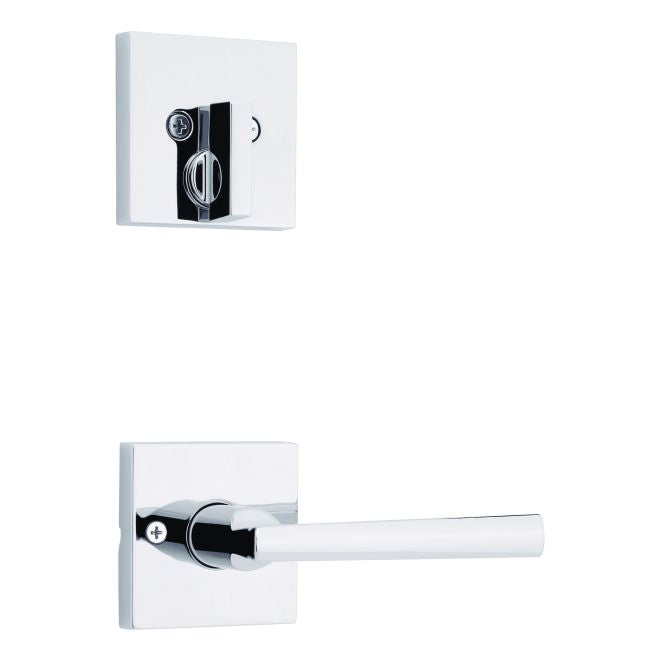 Kwikset 971MRLSQT-26V1 Single Cylinder Interior Montreal Lever Trim with Square Rose New Chassis Bright Chrome Finish