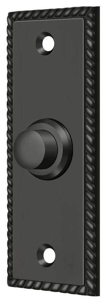 Deltana BBSR333U10B Bell Button; Rectangular Rope; Oil Rubbed Bronze Finish