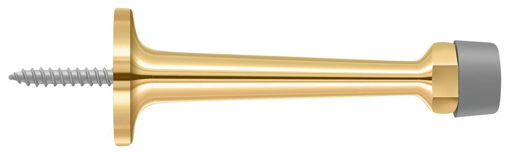 Deltana BDS30CR003 3-1/4" Baseboard Door Bumper; Solid Brass; Lifetime Brass Finish