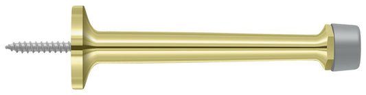 Deltana BDS425U3 4" Baseboard Door Bumper; Solid Brass; Bright Brass Finish