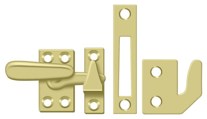 Deltana CF066U3 Window Lock; Casement Fastener; Small; Bright Brass Finish