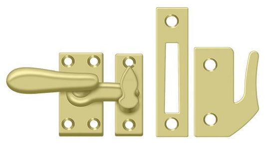 Deltana CF66U3 Window Lock; Casement Fastener; Medium; Bright Brass Finish