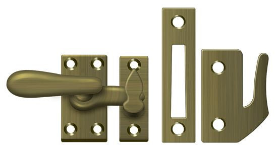 Deltana CF66U5 Window Lock; Casement Fastener; Medium; Antique Brass Finish