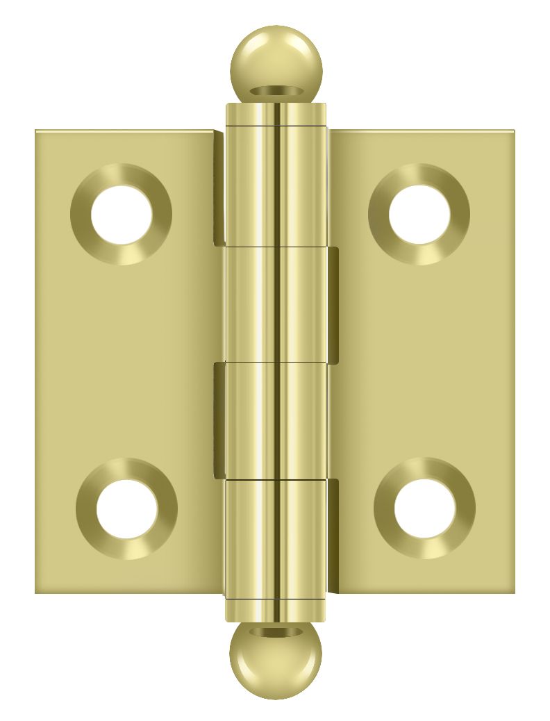 Deltana CH1515U3 1-1/2" x 1-1/2" Hinge; with Ball Tips; Bright Brass Finish