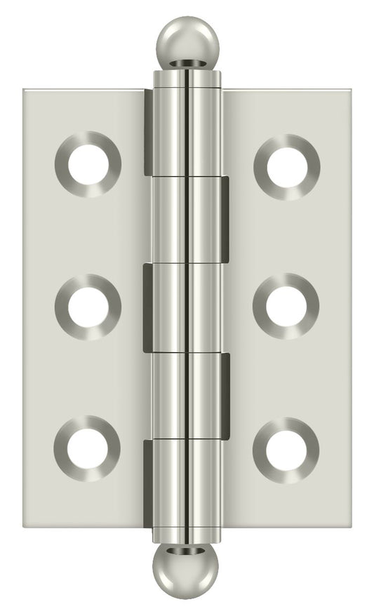 Deltana CH2015U14 2" x 1-1/2" Hinge; with Ball Tips; Bright Nickel Finish