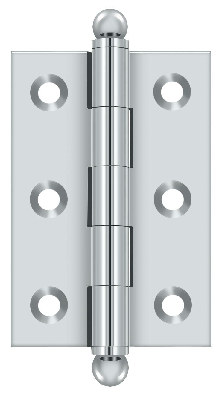 Deltana CH2517U26 2-1/2" x 1-11/16" Hinge; with Ball Tips; Bright Chrome Finish