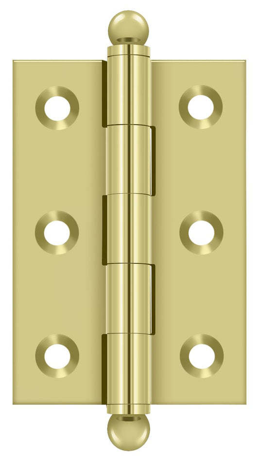 Deltana CH2517U3 2-1/2" x 1-11/16" Hinge; with Ball Tips; Bright Brass Finish