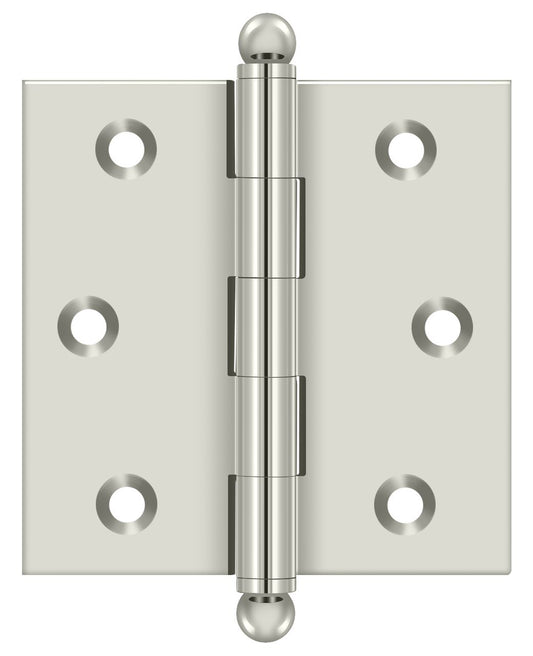 Deltana CH2525U14 2-1/2" x 2-1/2" Hinge; with Ball Tips; Bright Nickel Finish