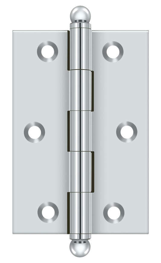 Deltana CH3020U26 3" x 2" Hinge; with Ball Tips; Bright Chrome Finish