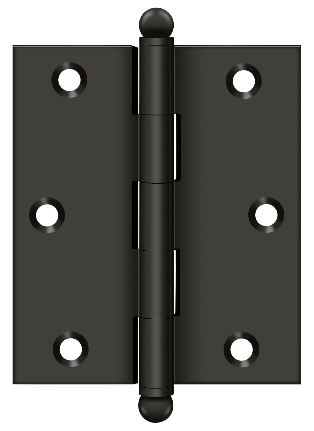 Deltana CH3025U10B 3" x 2-1/2" Hinge; with Ball Tips; Oil Rubbed Bronze Finish