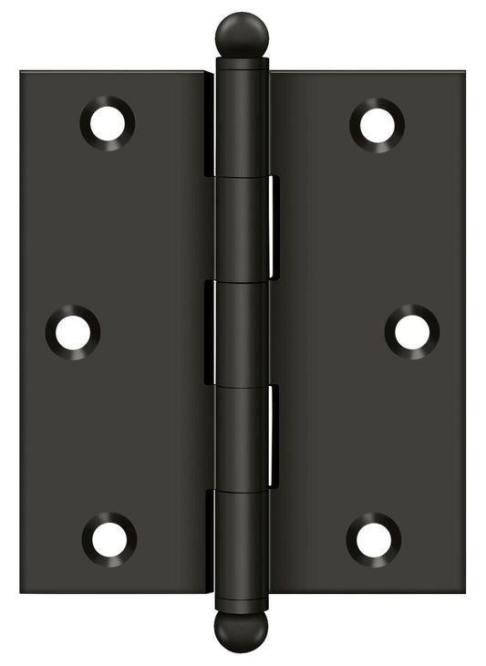 Deltana CH3025U10B 3" x 2-1/2" Hinge; with Ball Tips; Oil Rubbed Bronze Finish