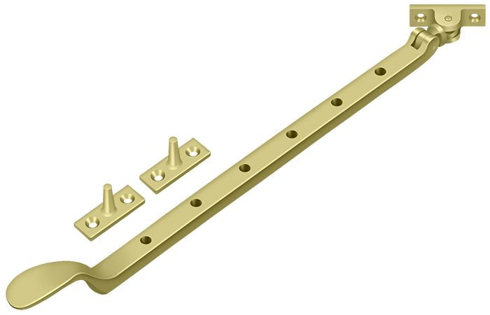 Deltana CSA13U3 13" Colonial Casement Stay Adjuster; Bright Brass Finish