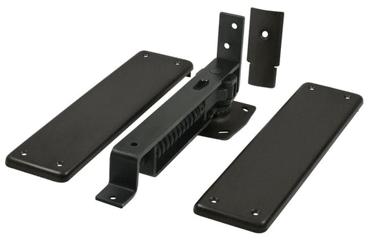 Deltana DASH95U10B Spring Hinge; Double Action with Solid Brass Cover Plates; Oil Rubbed Bronze Finish