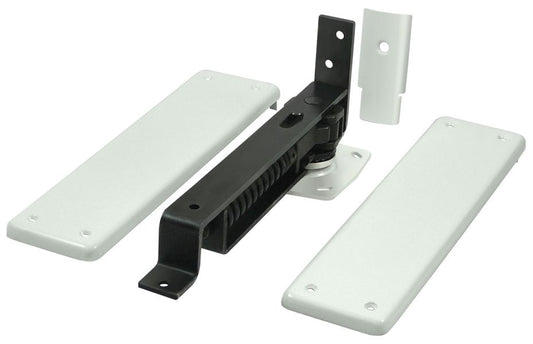 Deltana DASH95USP Spring Hinge; Double Action with Solid Brass Cover Plates; Prime Coat Finish