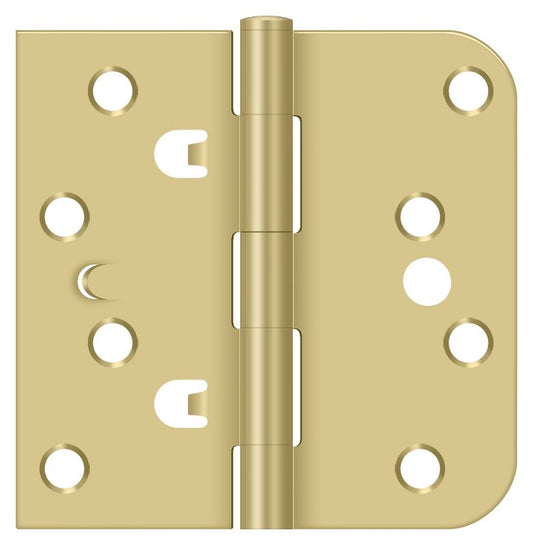 Deltana DE44058TT4 4" x 4" x 5/8" x SQ Hinge; Satin Brass Finish