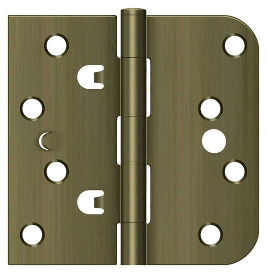 Deltana DE44058TT5 4" x 4" x 5/8" x SQ Hinge; Antique Brass Finish