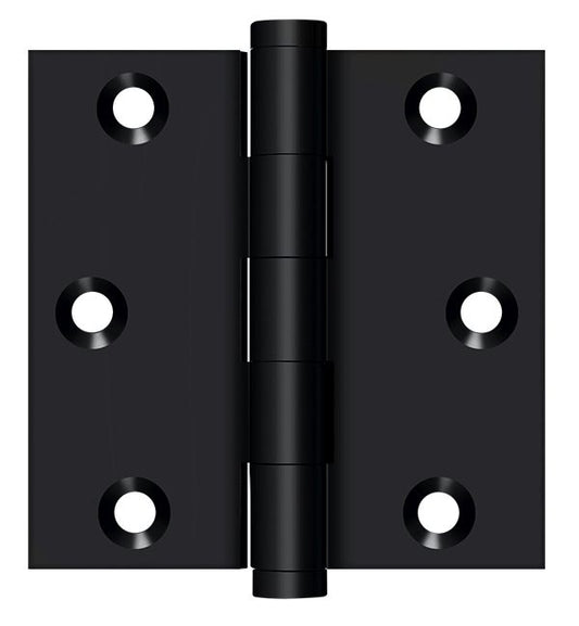 Deltana DSB319 3" x 3" Square Hinge; Black Finish