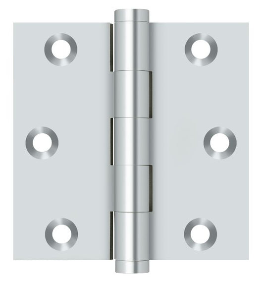 Deltana DSB326 3" x 3" Square Hinge; Bright Chrome Finish