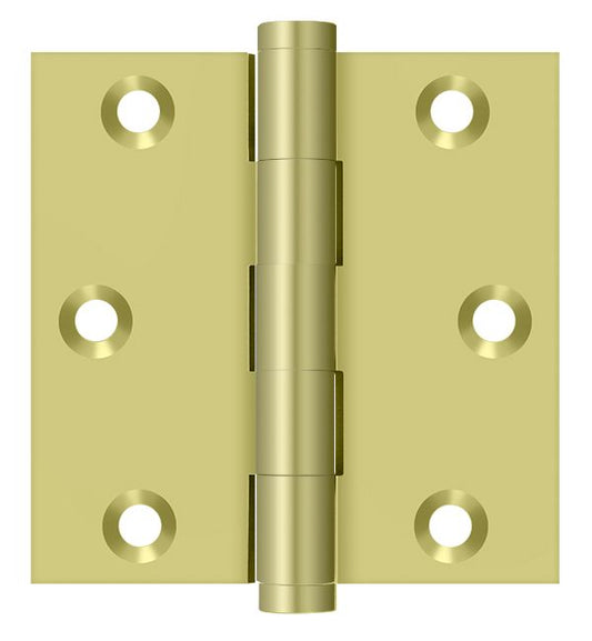 Deltana DSB33 3" x 3" Square Hinge; Bright Brass Finish