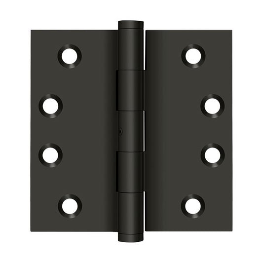 Deltana DSB410B 4" x 4" Square Hinge; Oil Rubbed Bronze Finish