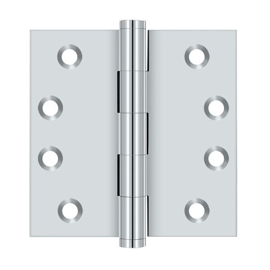 Deltana DSB426 4" x 4" Square Hinge; Bright Chrome Finish