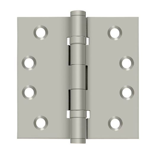 Deltana DSB4B15 4" x 4" Square Hinge; Ball Bearings; Satin Nickel Finish