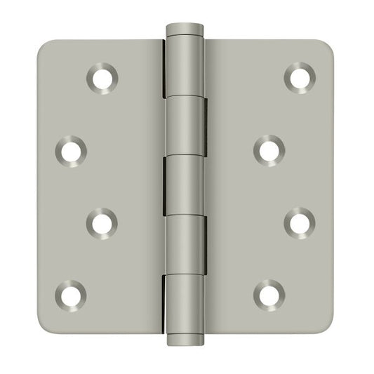 Deltana DSB4R415-RZ 4" x 4" x 1/4" Radius Hinge / Zig-Zag; Satin Nickel Finish