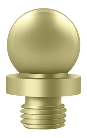 Deltana DSBT3-UNL Ball Tip; Unlacquered Bright Brass Finish