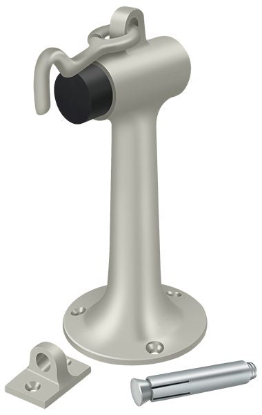 Deltana DSF630U15 Floor Mount; 6" Bumper with Hook & Eye; Heavy Duty; Satin Nickel Finish