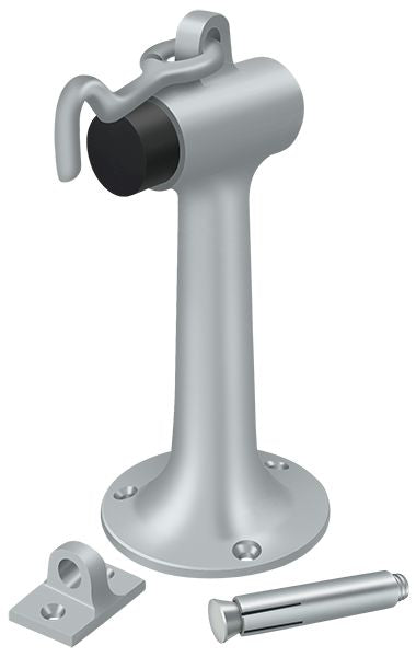 Deltana DSF630U26D Floor Mount; 6" Bumper with Hook & Eye; Heavy Duty; Satin Chrome Finish