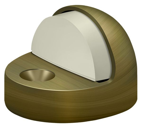 Deltana DSHP916U5 Dome Stop High Profile; Antique Brass Finish