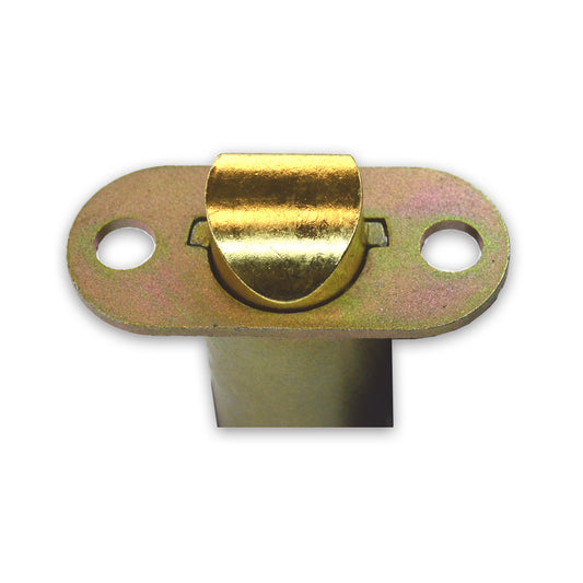 Emtek EM28PVL238G 28 Degree Radius Gold Privacy Latch 2-3/8" Backset Less Faceplate