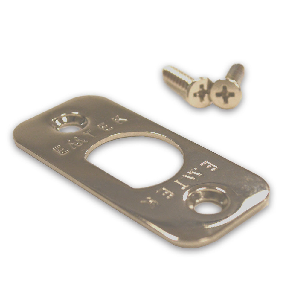 Emtek 83231US14 Radius Corner Faceplate and Screws for Passage or Privacy Latch Polished Nickel Lifetime Finish