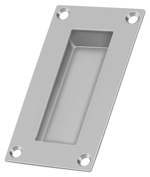 Deltana FP155U32D Flush Pull; Rectangular; Stainless Steel; 4" x 2" x 7/16"; Satin Stainless Steel Finish