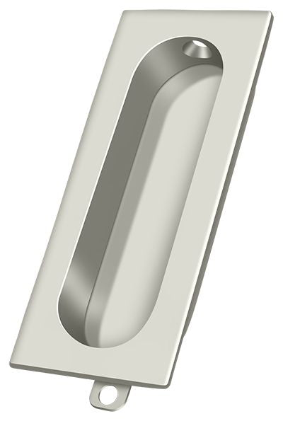 Deltana FP222U14 Flush Pull; Rectangle; 3-1/8" x 15/16"; Bright Nickel Finish