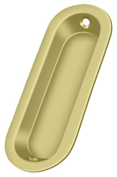 Deltana FP223U3 Flush Pull; Oblong; 3-1/2" x 11/4" x 5/16"; Bright Brass Finish