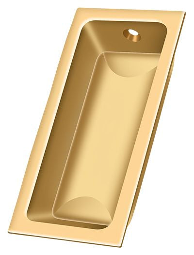 Deltana FP227CR003 Flush Pull; Large; 3-5/8" x 1-3/4" x 1/2"; Lifetime Brass Finish