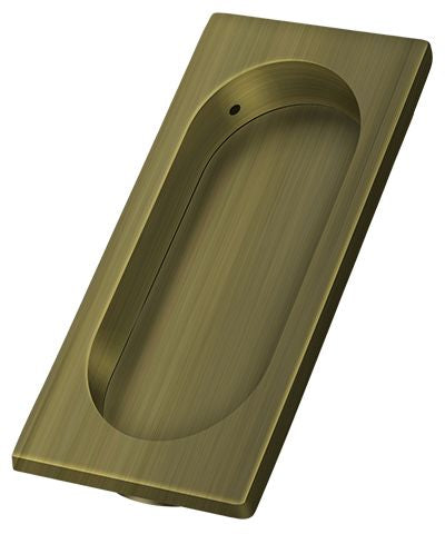 Deltana FP4134U5 Flush Pull; Large; 4" x 1-5/8" x 3/8"; Antique Brass Finish