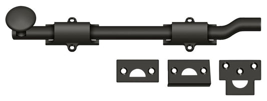 Deltana FPG1010B 10" Surface Bolt with Offset; Heavy Duty; Oil Rubbed Bronze Finish