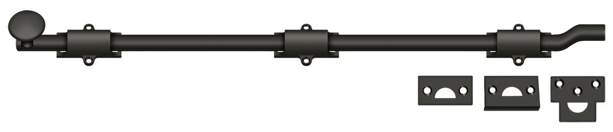 Deltana FPG2410B 24" Surface Bolt with Offset; Heavy Duty; Oil Rubbed Bronze Finish