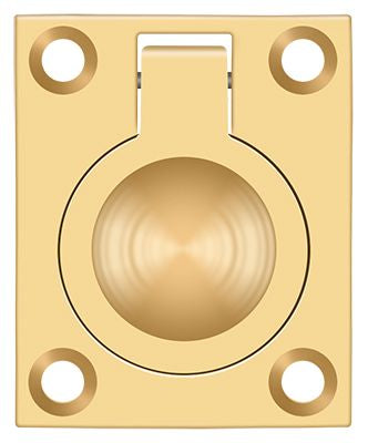 Deltana FRP175CR003 Flush Ring Pull; 1-3/4" x 1-3/8"; Lifetime Brass Finish