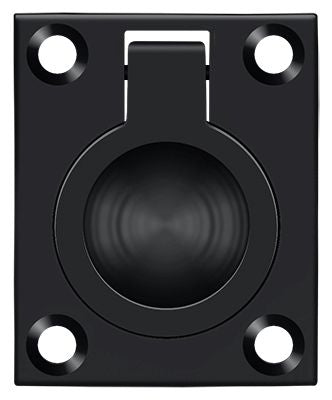 Deltana FRP175U19 Flush Ring Pull; 1-3/4" x 1-3/8"; Black Finish