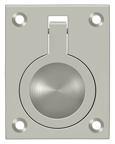 Deltana FRP25U15 Flush Ring Pull; 2-1/2" x 1 7/8"; Satin Nickel Finish