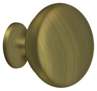 Deltana KR114U5 Knob Round Solid; Antique Brass Finish