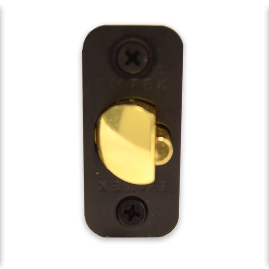 Emtek LC4-DLB2375R-US19 Key in Lever or Knob 2-3/8" Backset 1/4" Radius Corner Deadlatch Flat Black Finish